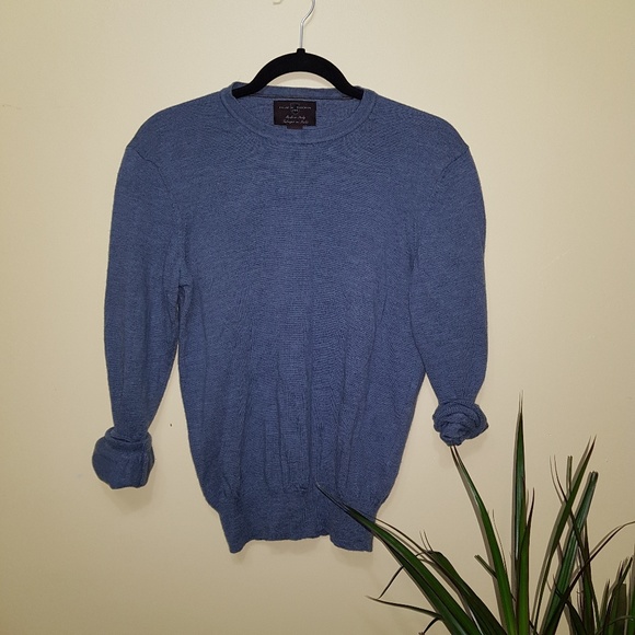 Mens Crewneck Pullover Sweater Blue Sz S - Picture 3 of 4